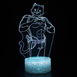 Meowscles fortnite 3D lampe med fjernbetjening - Dæmpbar